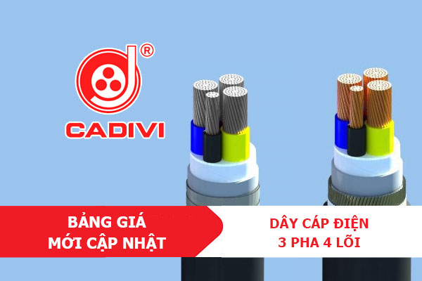 Dây cáp 3 pha 4 lõi đồng CADIVI 3x16+1x10 (0,6/1kV)	